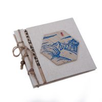 Grass Cloth Notebooks With Print
