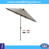  Patio Umbrella 9' Aluminum Patio Market Umbrella Tilt W/ Crank Outdoor