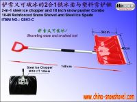 2-in1 plastic snow shovel with ice chooper(G803-C)