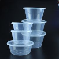 Round Disposable Plastic Take Away Fast Food Container Box with Lid