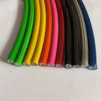 1/8&quot; an3 nylon or ptfe lined stainless steel braided racing speed brake oil hose for motorbike motorcycles dirtbike car