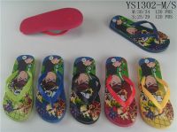 Summer Custom Cartoon Printed Beach Boys Flip Flops Child Slipper Eva Outsole