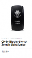 CH4x4 Rocker Switch Zombie Light Symbol