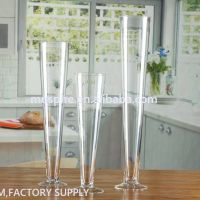 Modern style transparent clear tall glass vase for home wedding decoration