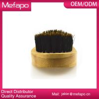 Wooden Oval Round Boar Bristle Beard Brush