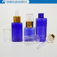 Plastic square bottle with dropper