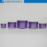 Round cosmetic acrylic cream jar
