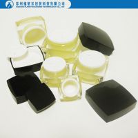 Plastic skin care square acrylic jar