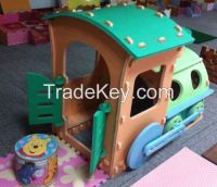 Meitoku 2017 fresh promotion eva foam joint train for kids diy toys