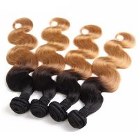 Ombre Color Brazilian T1B/27 Body Wave Virgin Human Hair Weaves