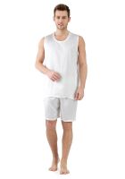 Open Cut Short Silk Pajamas Set For Men - Vietnam