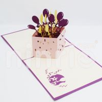 Balloons box 3d pop-up card