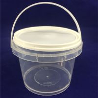 wholesale food grade clear round 500ml plastic bucket