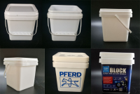 Wholesale food grade square plastic bucket 2L, 3L, 4L, 5L