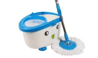 360° Degree Rotating Head Easy Magic Floor Mop &amp;amp; Spin Dry Bucket 2 Head Microfiber Twist Hurricane Spinning cute design