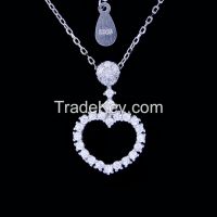 925 Sterling Silver Necklaces(CZ Stone)