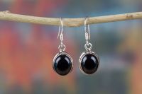 Wholesale 925 Sterling Silver Black Onyx Gemstone Earring