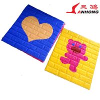 2017 HOT SALE new fashion home decor room 3d xpe foam wall paper From China