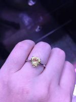 Natural Citrine with 925 Silver Ring Jewelry