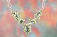 100 % GENUINE 925 SILVER PERIDOT NECKLACE