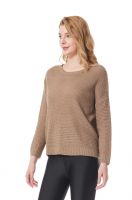 Open Back V Neck Criss Cross Women's Pullover Sweaters Long Sleeve Casual Loose Knitted Tops for Women