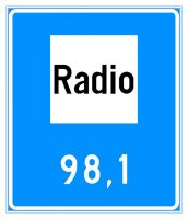 Finland road traffic radio station (frequency in MHz) sign, Finland road traffic radio station (frequency in MHz) signal From China