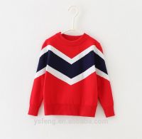 Fashion Color Patchwork Children Sweater Baby Boy Sweater Designs