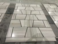 wooden grain marble tiles