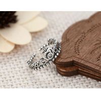 Dormy Story 925 Sterling Silver Classical Retro Fashion Princess Queen Crown Ring  For Gift(Can be Resize)