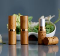 Eco-Friendly Bamboo Carved Lipstick Tubes Cosmetic Packaging