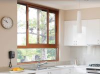 European Style Wood Grain Aluminum Sliding