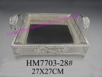   New design  metal tray with leg wedding decorative