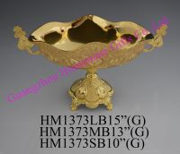golden fruit bowl for hotel ,KTV decoration From China