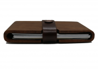 Slim Front Pocket Wood Wallet With Leather Band