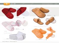 Hotel Eyelet Fabric slippers, Synthetic Fabric slippers