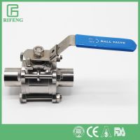 Sanitary Stainless Steel 3pc Ball Valve