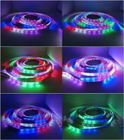 Colors Jump Changing 3528 LED Strip, Duilt-in Controller and DC12V Connector, IP65 Waterproof, 5 Colors:White+Pink+Red+Blue+Green