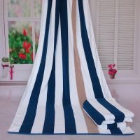 100% Cotton Organic Expanding Stripe Beach Blanket Towel