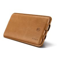 Genuine leather power bank 10000mah portable mobile battery charger From China