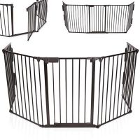Fireplace Fence Hearth Guard for Baby Pet  Metal Fire Gate  Fireguard 5 Sides(Black) From China