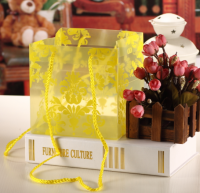 Square Transparent Flower Wrapping Flower Packaging Plastic PP PVC Gift Shopping Bag