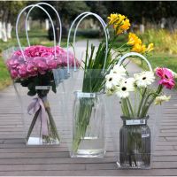 Clear Transprent PP Plastic PVC Flower Packaging Wrapping Gift Bag for Florist Supplies