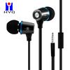 Metal in-ear stereo earphone with TPE flat cable