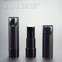 NEW Custom cosmetics tube round shape clear cap tip black lip stick tube with special design