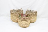 Vietnam handicraft Water Hyacinth Basket for Home Furniture-SD20249A-3NA