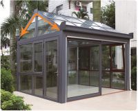 aluminium double tempered galss sunroom with gable roof