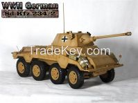 1:6 Scale Rc Model Wwii German Sd.kfz.234/2 Tank Handmade Metal Model