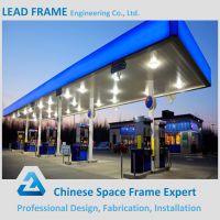 light weight steel structure gas station canopy