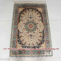 2x3 Silk Carpets Handmade Hand Knotted