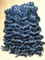 Double Drawn Machine Weft Hair_75cm_Curly_Natural Virgin Brazilian Hair